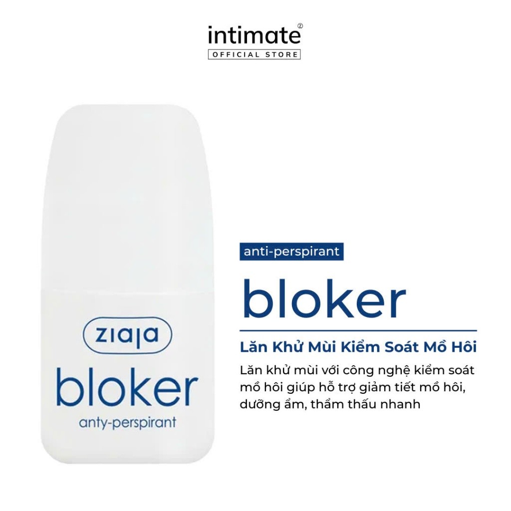 Lăn Nách Khử Mùi Kiểm Soát Mồ Hôi Blocker Anti-perspirant ZIAJA Giúp Dưỡng Ẩm, Thẩm Thấu Hoàn Toàn 60ml