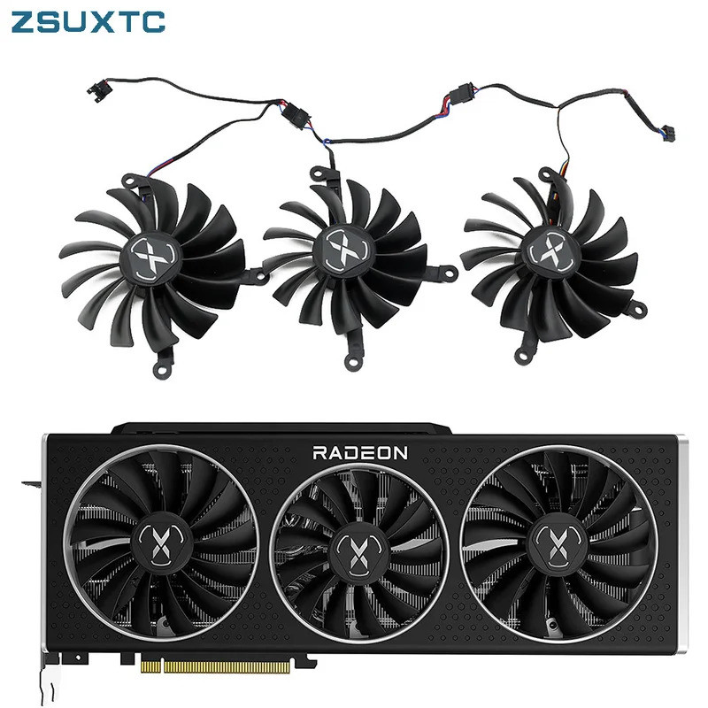 HL 95MM CF1015U12D 87MM CF9015U12D 6800XT Quạt Card Video Cho XFX Speedster MERC 319 AMD Radeon RX 6