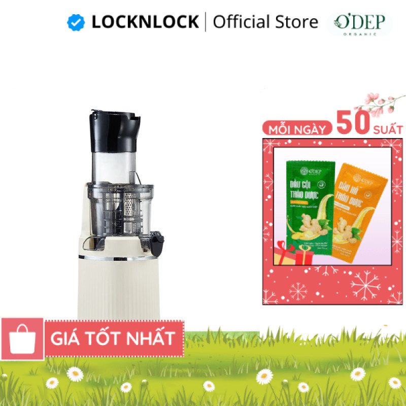 Máy ép chậm Locknlock Bianco Slow Juicer 0.8L màu trắng ngà EJJ421IVY - CHEAP CMO