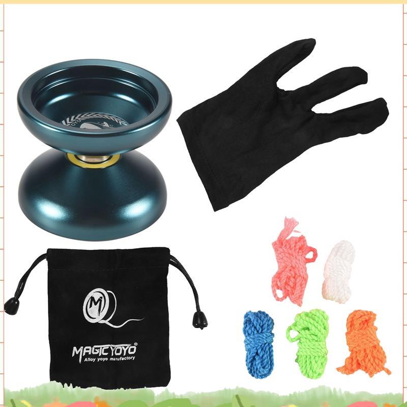 N12 Yoyo Hợp kim nhôm Yoyo chuyên nghiệp không phản hồi Yoyo thời gian dài với dây Yoyo, màu xanh la