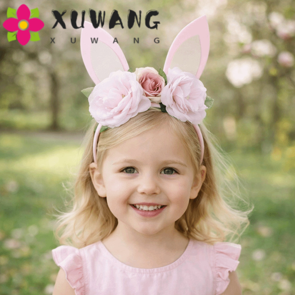 XUWANG Bunny Ears Hair Hoop Sáng bóng Đồ dùng dự tiệc ngọt ngào