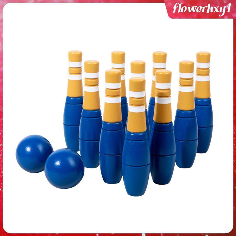 Bộ Bowling Bằng Gỗ Trẻ Em Bowling Đồ Chơi Chơi Bóng Chơi Giáo Dục Sân Sau Bowling Trò Chơi Đạo Cụ Ch