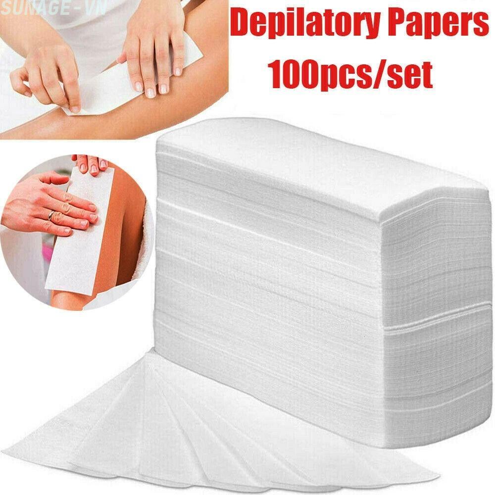 【SUNAGE】Must Have Hair Removal Tool 100 Fleece Strips Wax Cartridges for Sugaring Waxing【HOT Fashion