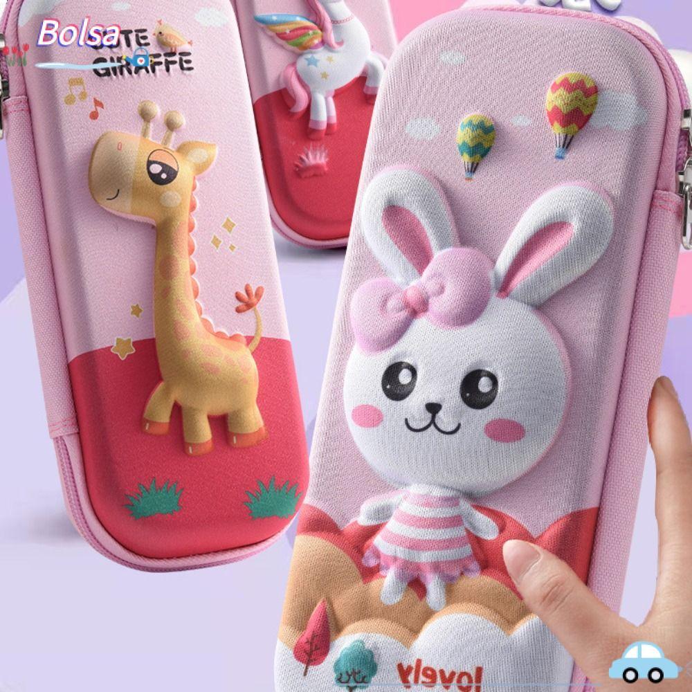 Bút chì BOLSA, Bút không gian dễ thương Kawaii, Hộp bút chì hoạt hình dung lượng cao