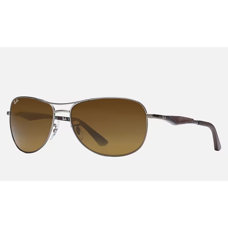 RB Ray·Ban Mate Polarized Aviator Gunmetal Brown - Kính Râm Aviator Thời Trang Polarized