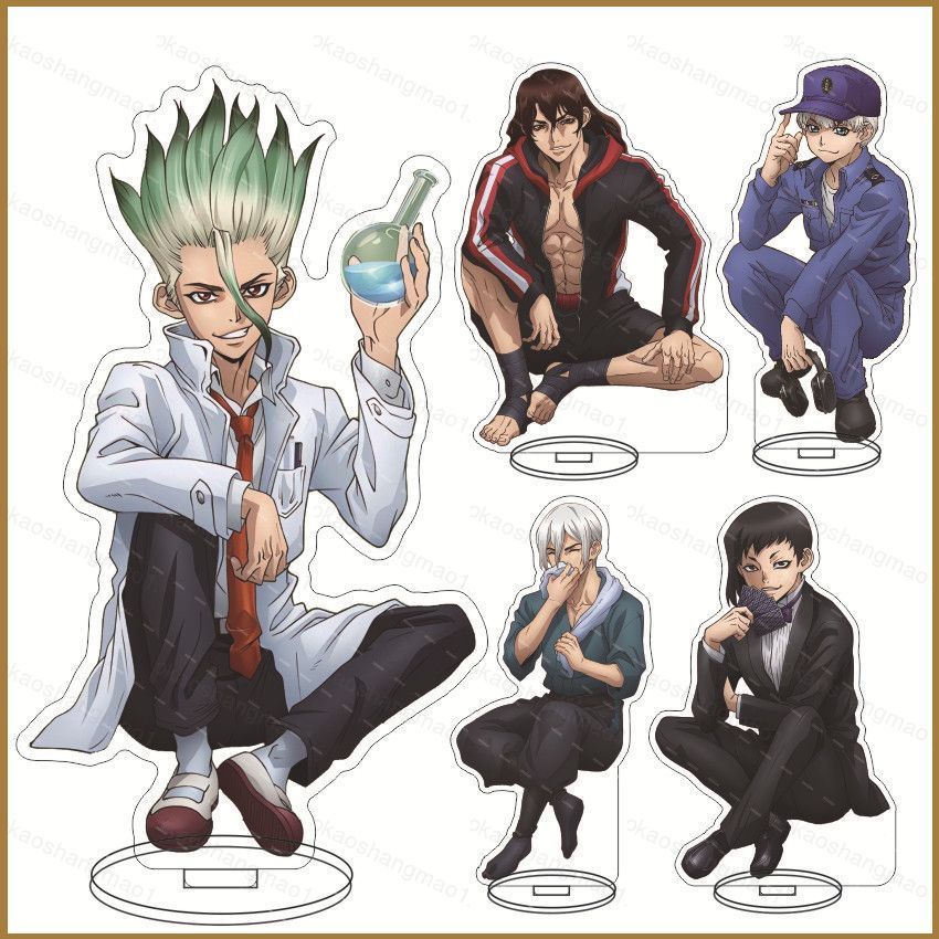 HK1 Dr.STONE Hình Đồ Chơi Mô Hình Acrylic Đứng Anime Tấm Giá Đỡ Chrome Senkuu Ishigami Trang Trí Nhà