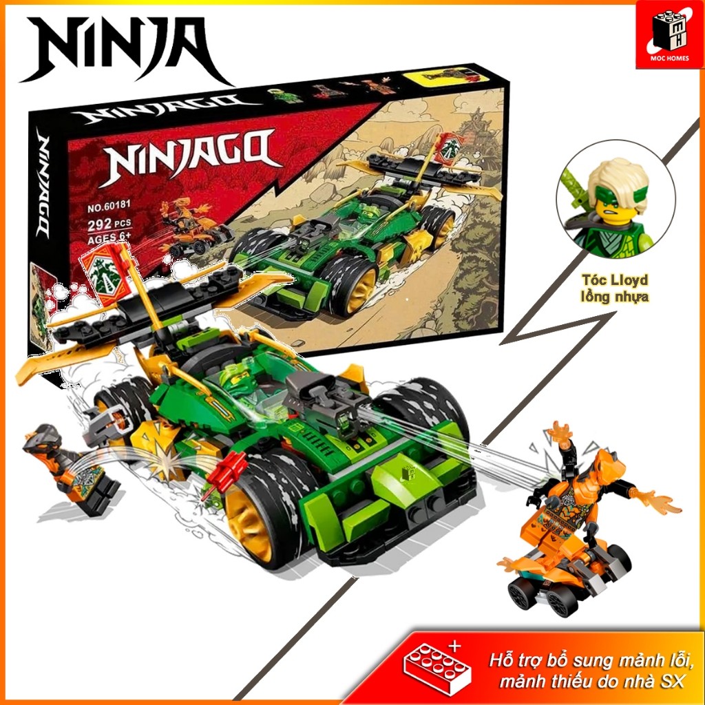 Mô hình đồ chơi Ninja go chiến xe tiến hóa của Lloyd Evo 60181