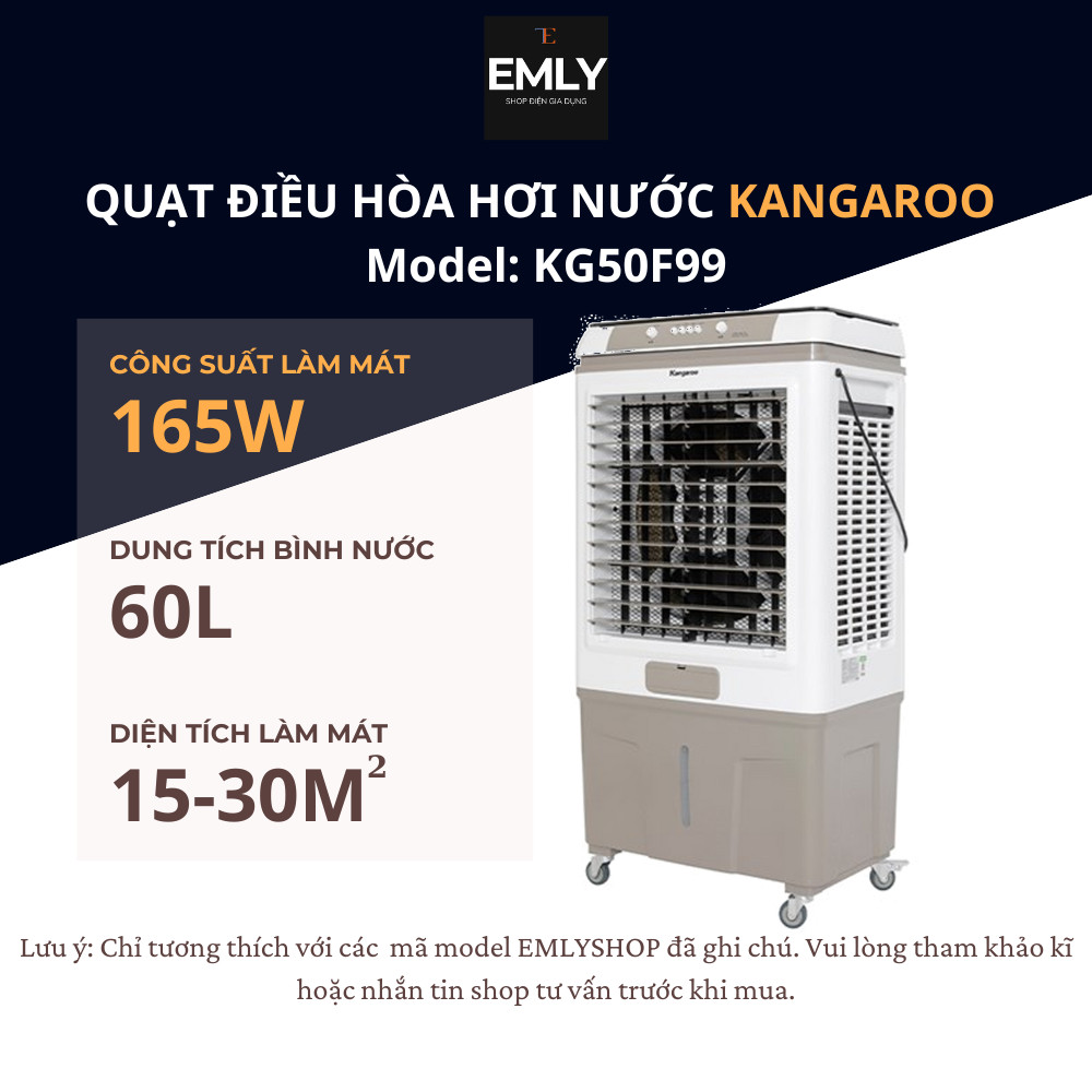 Quạt điều hoà, quạt hơi nước Kan.garoo KG50F99 165W Nhập Hãng