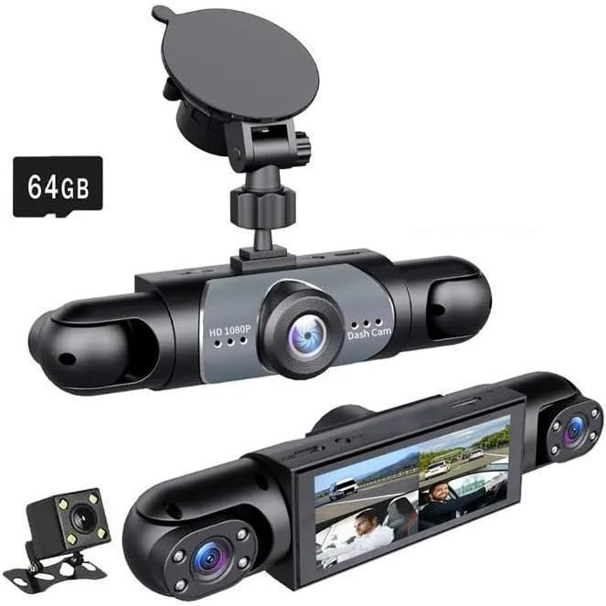 Hệ thống Dashcam ô tô Saker Full View, 4K 360° Car Dash Cam 4CH, Đầu ghi âm phía trước phía sau bên 
