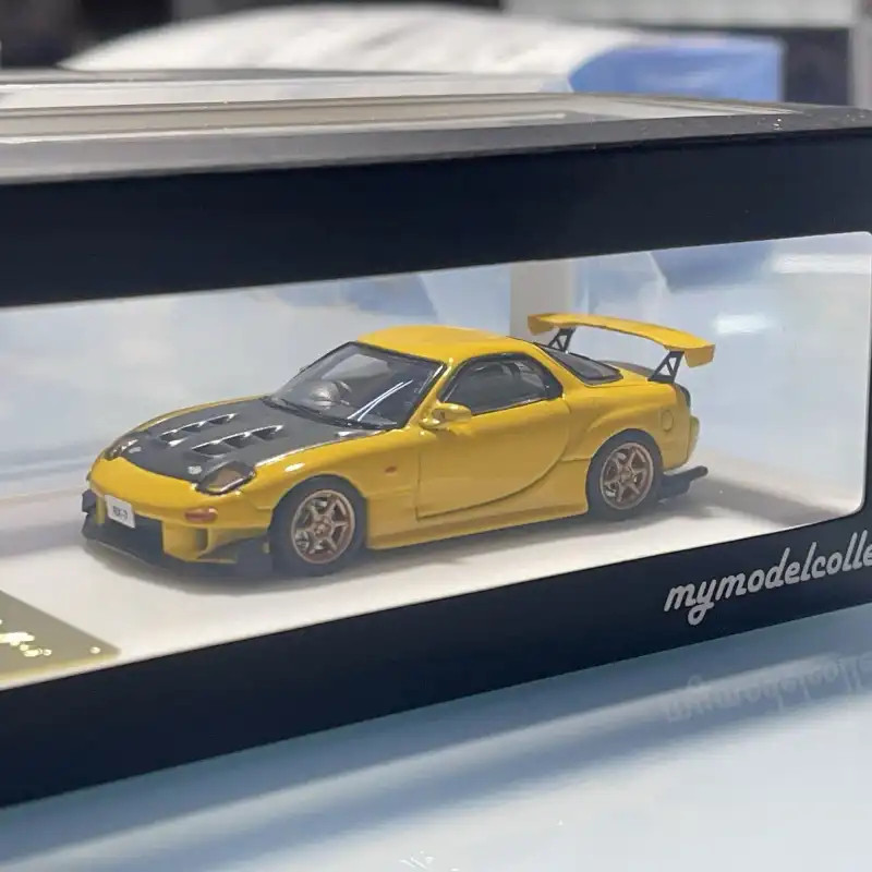 MC 1 / 64 Mazda RX-7 FD3S RX7 Vàng Hợp Kim Xám Diecast Xe Mô Hình Đồ Chơi Quà Tặng Sinh Nhật