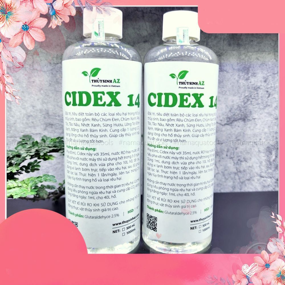 Cidex 14 Nguyên Chất [thuysinh AZ] – Dung dịch phòng và diệt rêu hại hiệu quả cho bể cá thuỷ sinh .n