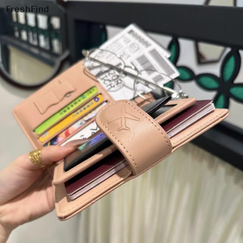 Null Chống Trộm Túi Hộ Chiếu PU Máy Bay Check-in Đa Năng Du Lịch Ví Đựng Vé Đựng Thẻ Passband Giá Đỡ