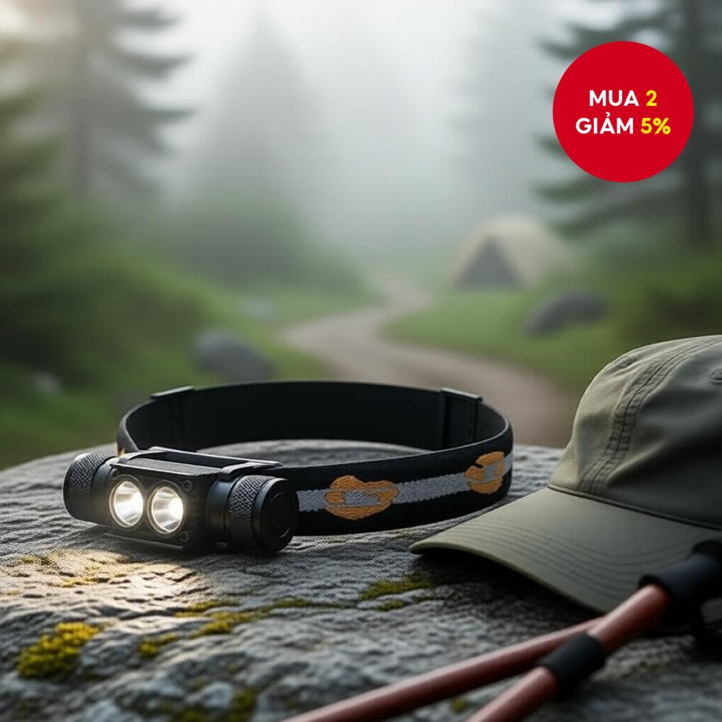 Bộ đèn pha LED SOFIRN D25S (H25S) siêu sáng 1200 lumen SST40 chống nước IPX6 sạc USB Type-C