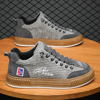 [Sản phẩm mới] Giày nam Giày đế bằng vải nhung mùa xuân Giày vải cao cấp Slip-On Giày thể thao đế mềm hợp thời trang [Bán chạy]