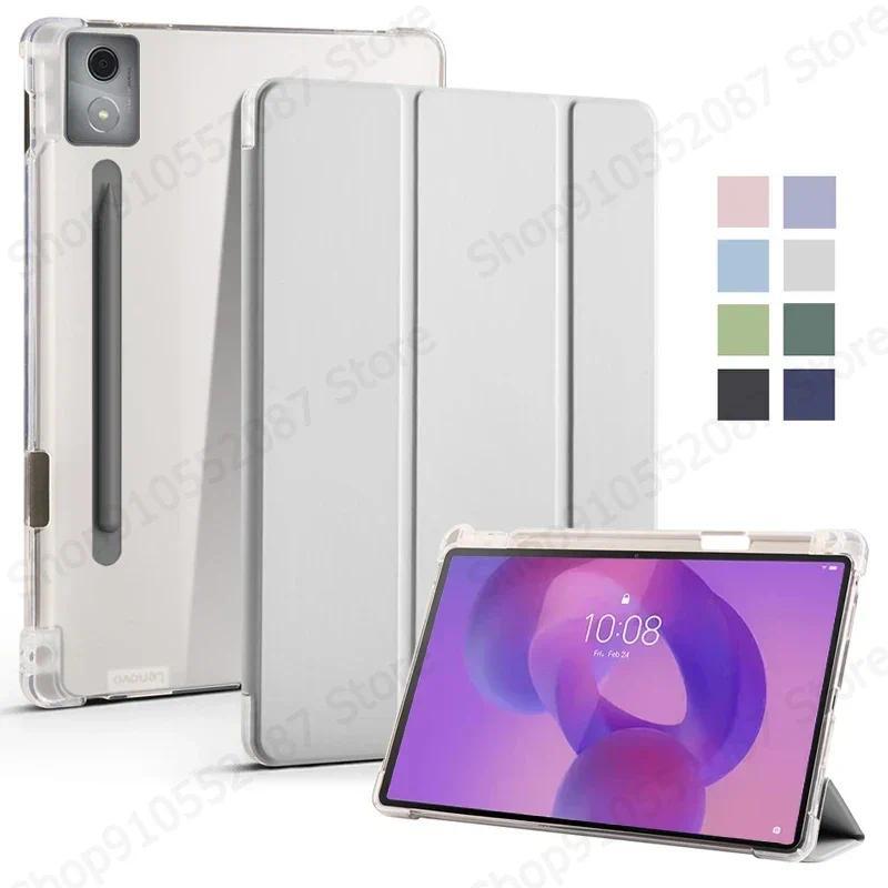 Dành Cho Lenovo Idea Tab Pro Ốp Lưng Có Giá Đỡ Bút Trifold Mềm Lưng Đứng Máy Tính Bảng Coque Cho Len