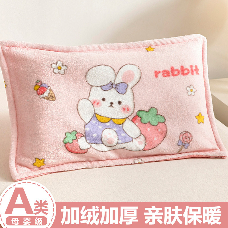 Trẻ Em Sữa Nhung Gối Mùa Đông Cho Bé 30x50 Vỏ Gối Nhỏ 40x60 Vỏ Gối Kích Thước Nhỏ Plus Nhung Dày