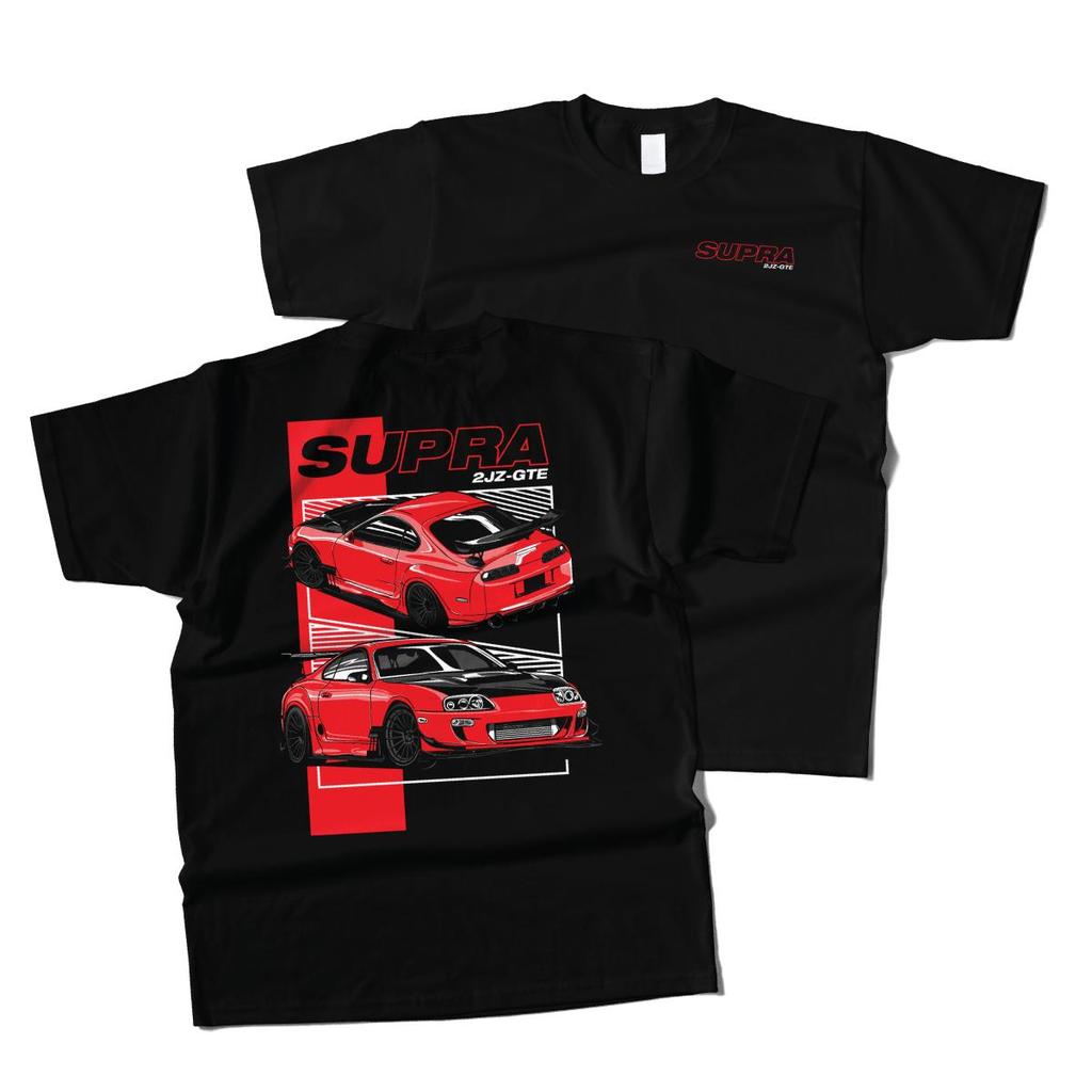 Giao hàng trong vòng 24 giờ SUPRA 2JZ-GTE Áo thun cổ tròn tay ngắn Cotton