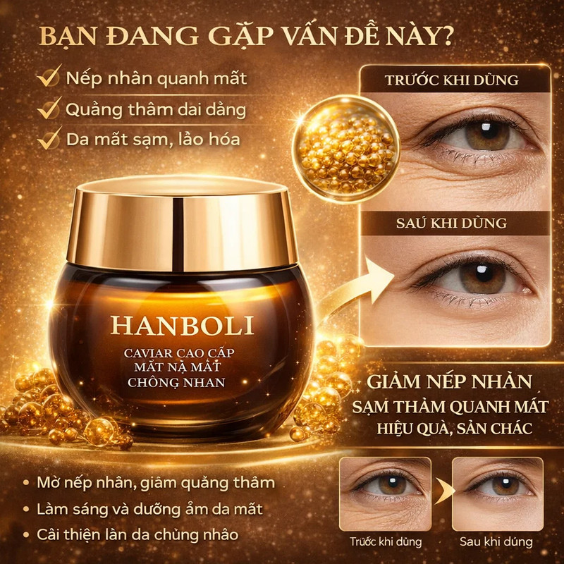 【Căng Bóng & Giảm Nếp Nhăn】JMY Caviar Eye Cream Mask - Intensive Anti-Aging Treatment/Smoothing Eye 