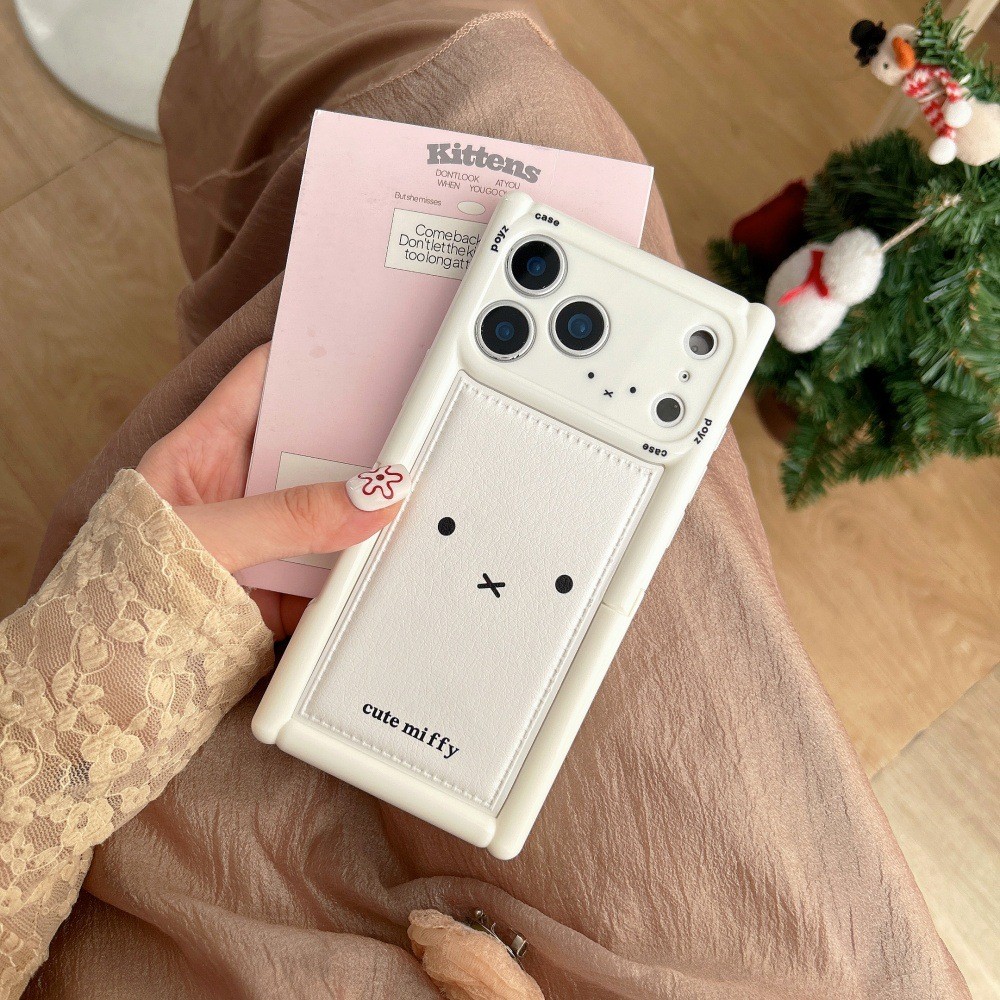 Simple Miffy Expression Phone Case for Apple 17/16pro Cream Bracket Iphone15/14pro Personality zJyU
