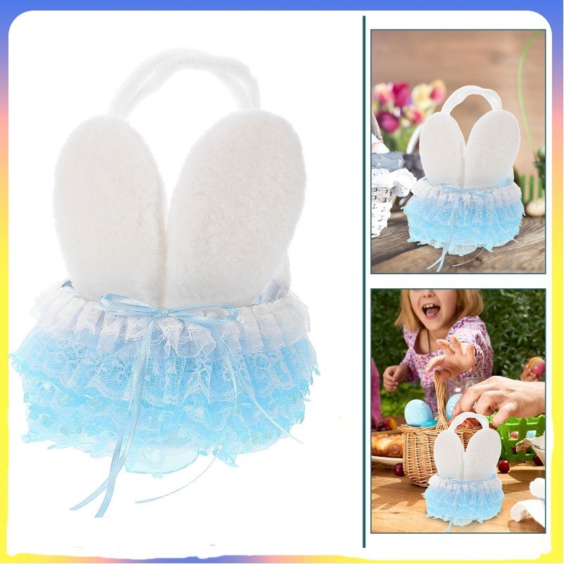 Giỏ Kẹo Cô Dâu Giỏ Thỏ Có Tai Phục Sinh 24.00X20.00X20.00CM Sky- chuangxzh