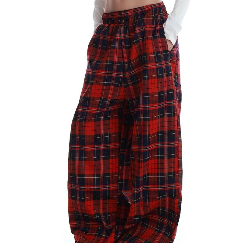 Quần nam Trail Echo retro caro, thiết kế ống đứng