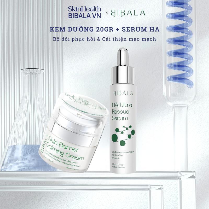 Kem dưỡng phục hồi BIBALA SKIN BARRIER CALMING CREAM 20G + Tinh chất Hyaluronic Acid - HA ULTRA RESC