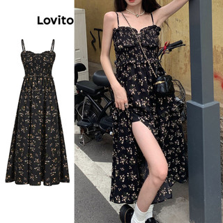 Lovito Đầm Boho Đầm Họa Tiết Hoa Nhộn Cho Nữ L79AD068