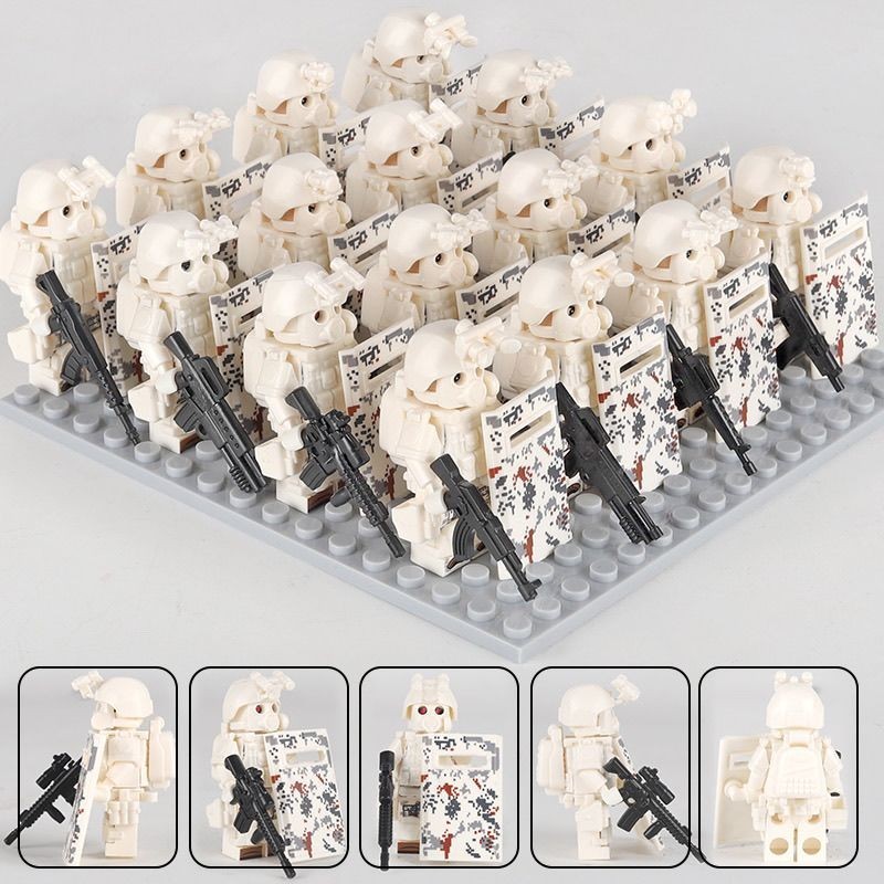 Quà Tặng Năm Mới Quân Sự Minifigure Khối Xây Dựng Lực Lượng Đặc Biệt Cảnh Sát Lính SWAT Minifigure L