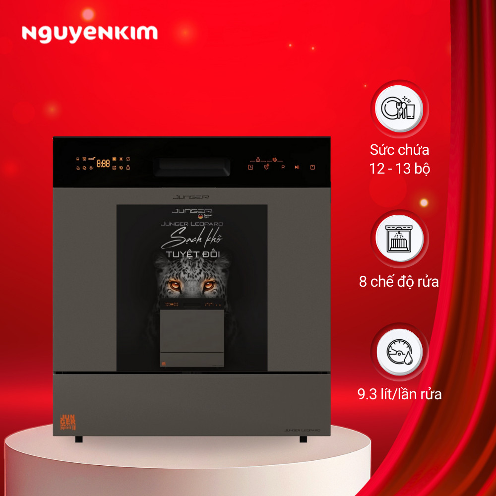 [Mới 2025] Máy rửa chén Junger 12 - 13 bộ LEOPARD-DWJ-133-MS