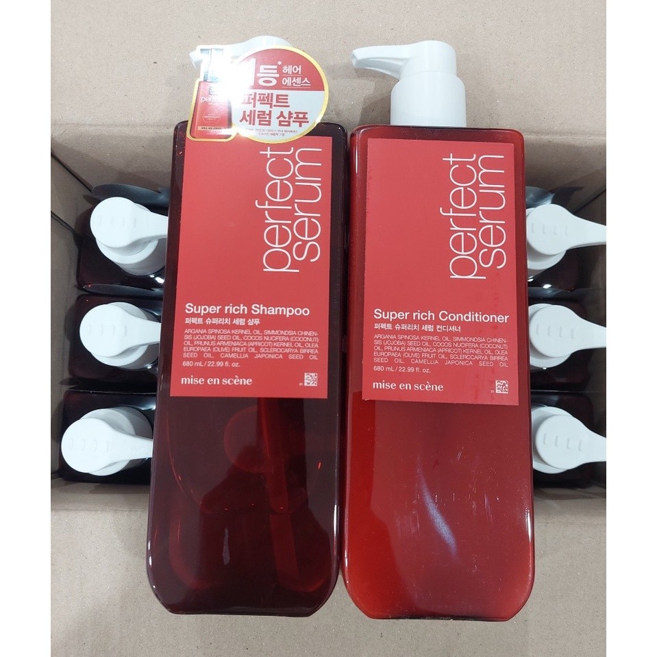 Dầu gội xả Mise En Scene Perfect Serum Hair 680 ml