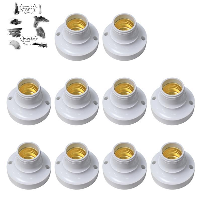 Vintage Đèn E27 Ổ Cắm Adapter 10 Chiếc Giá Đỡ Vít Bóng Đèn Đế E27 Giá Đỡ Đèn