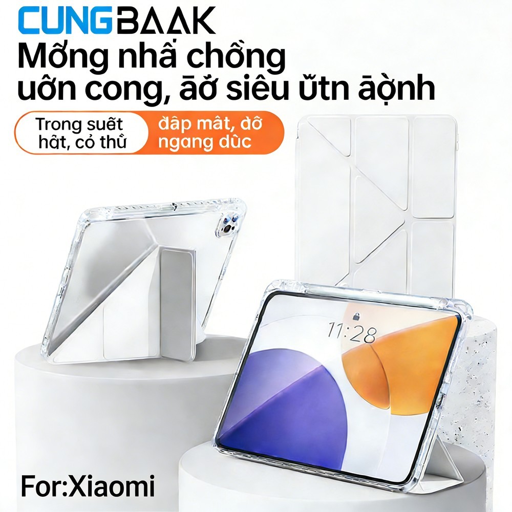 Ốp lưng Xiaomi Pad 7 Pro, Xiaomi Pad 7, Xiaomi Pad 6S Pro, Xiaomi Pad 6 trong suốt chống sốc, bảo vệ