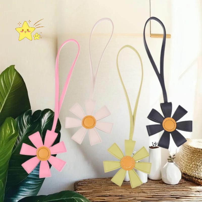 [JBTH] Túi hướng dương Dopamine thời trang quyến rũ Da PU tinh tế Móc khóa hoa Móc khóa xe hơi Mặt d