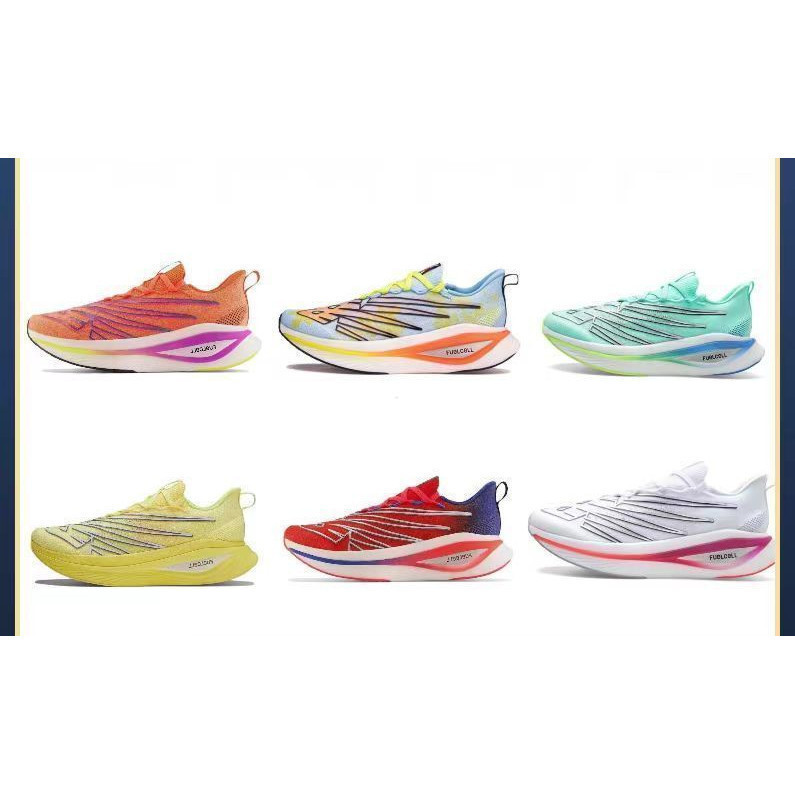 Giao hàng nhanh - Giày chạy bộ FuelCell SC Elite V3 Carbon Plate Marathon, đế carbon, đệm chống mài 