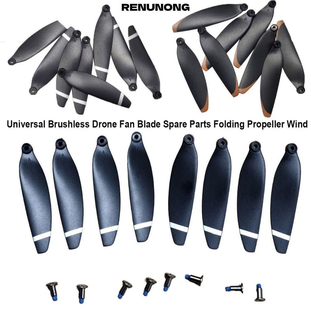 Phụ tùng thay thế lưỡi RENUNONG, Quạt máy bay không người lái không chổi than màu đen đa năng, Lưỡi 