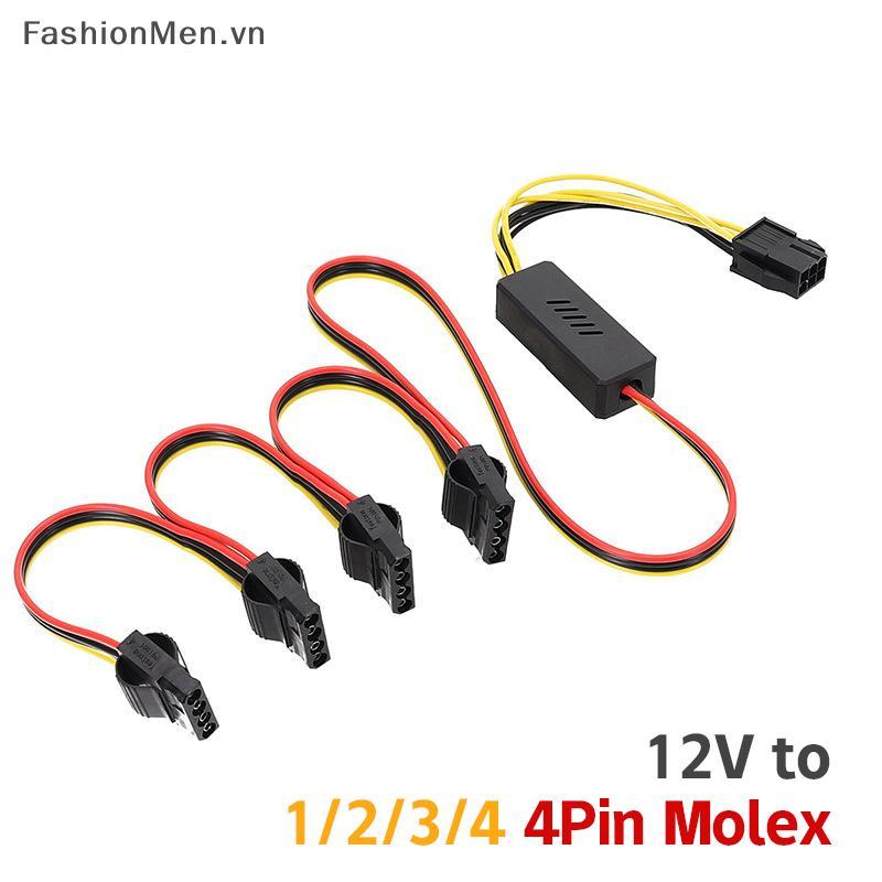 F & M 8PIN / 6PIN To Sata Bộ Chuyển Đổi Nguồn Cứng Cáp Kết Nối 12V Đến 4Pin Molex HDD Dây Cấp Nguồn 