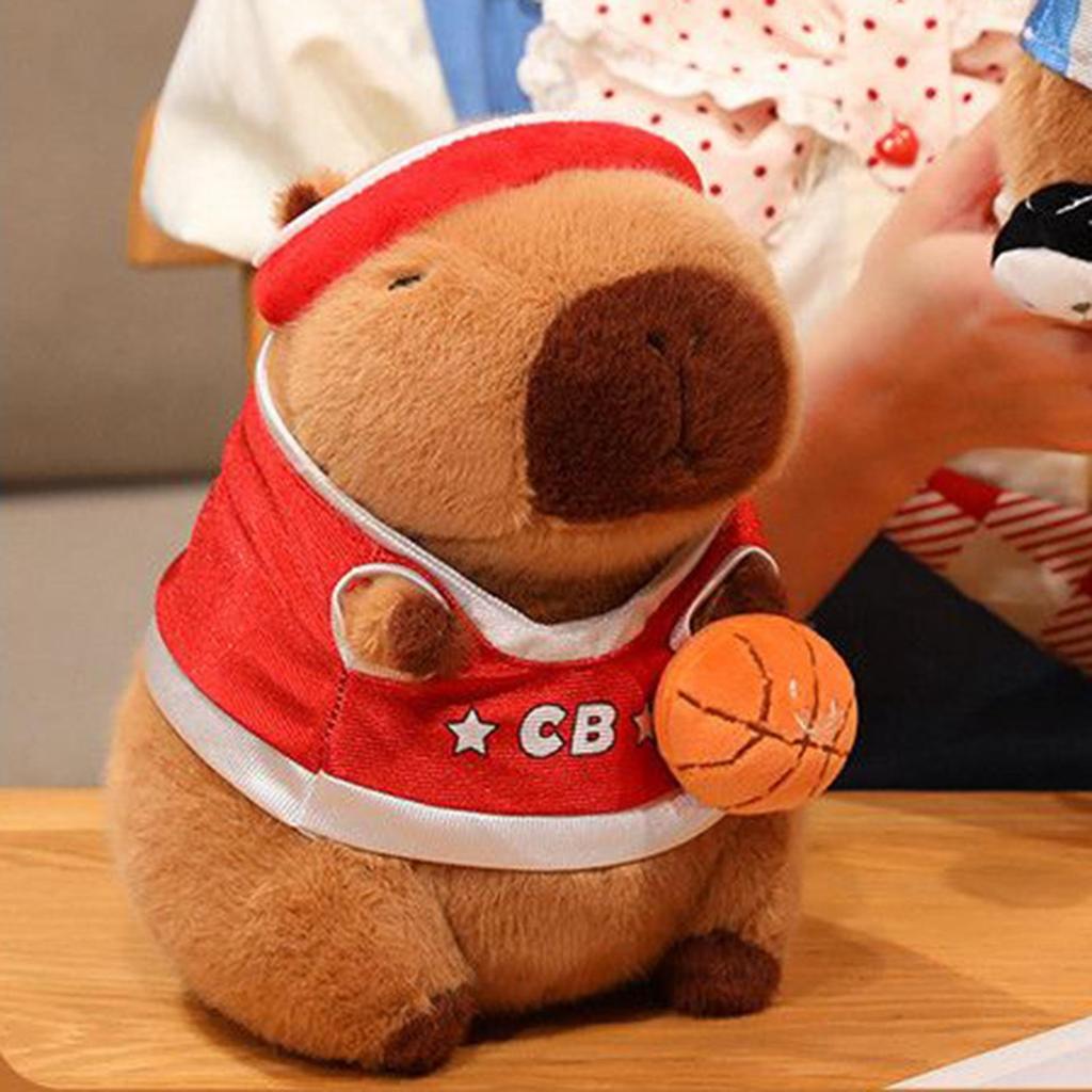 Hoạt Hình Capybara Đầm Bóng Rổ Vải Capibara Sang Trọng Đồ Chơi Nhồi Bông Bóng Player Series Quà Tặng