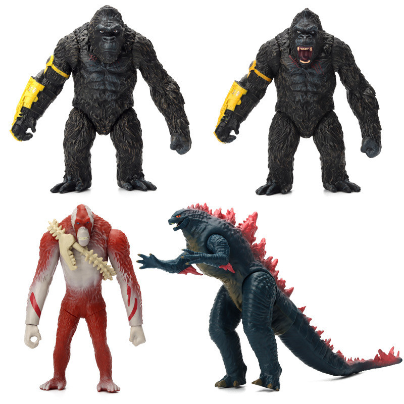 Godzilla x Kong Đế Chế Mới Nhân Vật Hành Động King Kong vs Godzilla Di Chuyển Khớp Khỉ Quái Vật Sưu 