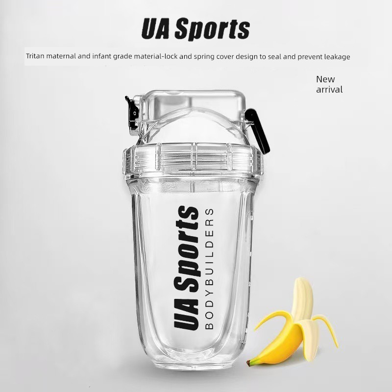 UA Sports Protein Powder Shaker Cup Lock Phiên bản Thể dục thể thao với quy mô Công suất lớn tritan 
