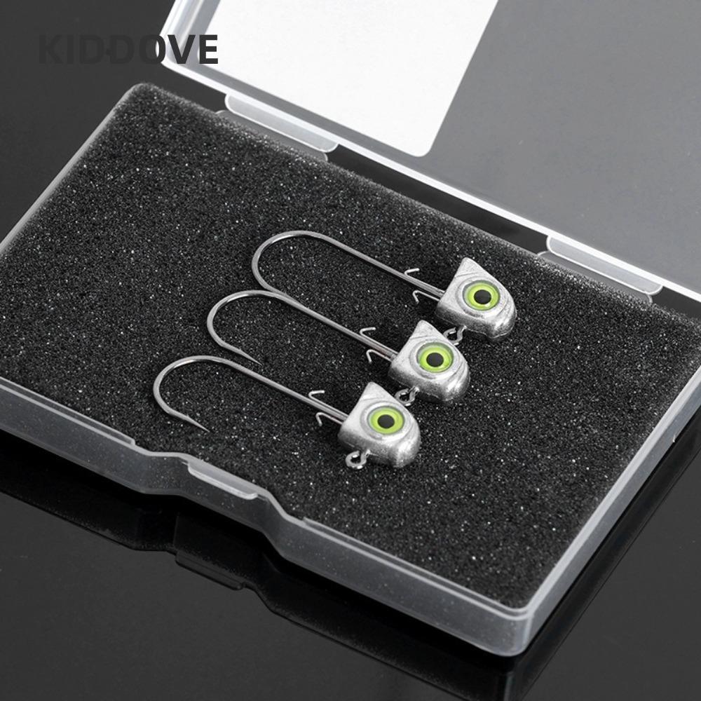 KIDDove Bộ 15 Móc Câu Cá Dụ Giun, Kim Loại Dạ Quang Phù Hợp Swimbait Và Jig Head, Nhiều Trọng Lượng 
