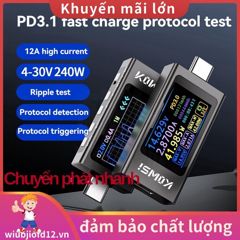 Máy kiểm tra dòng điện điện áp kỹ thuật số KWS-X1 DC 3.3-36V 0-12A Màn hình IPS Máy đo kích hoạt sạc