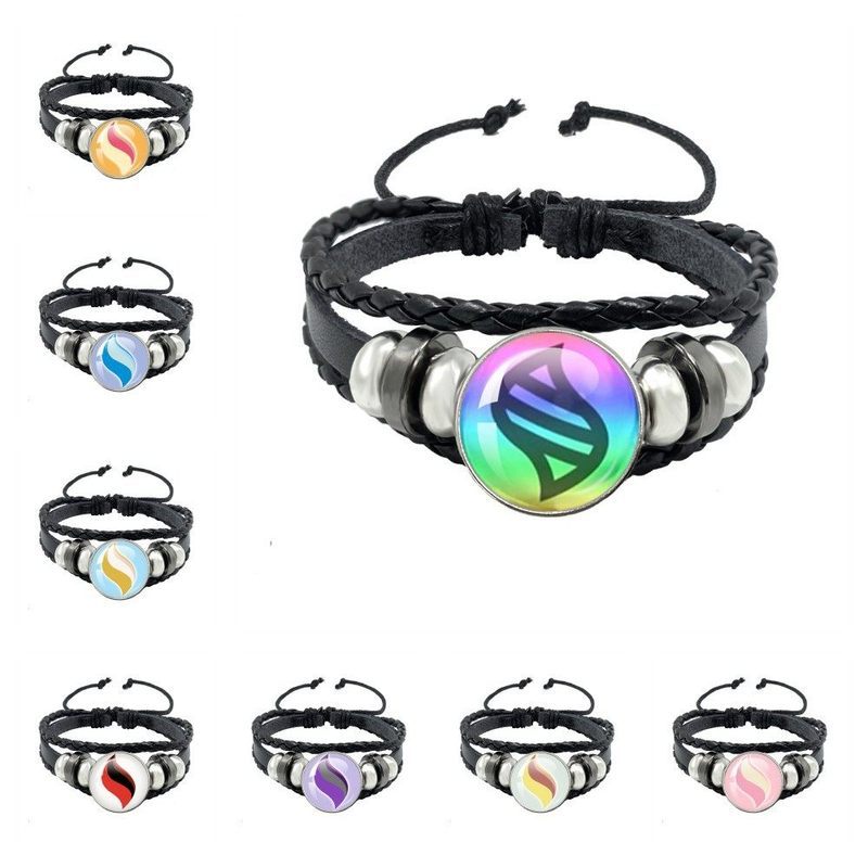 [Manmei] Dây đeo khóa snap buckle da đen cho Pokédex và Mega Evolutions