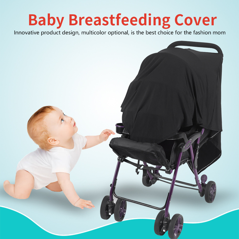 Str Tạp dề cho bé bú sữa mẹ Cape Tạp dề cho mẹ và bé (Đen)