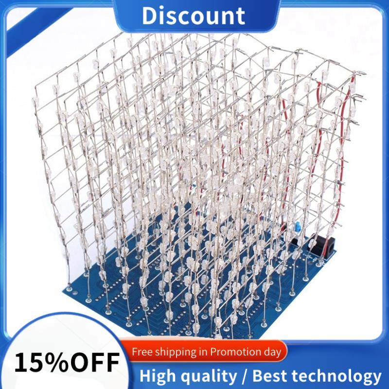 3D8 8x8x8 3D Led Cube Light DIY Kit Squared DIY Kit Cube Hàn Kit 3D8 8x8x8 3D Led Cube 3D8 8x8x8 3D 