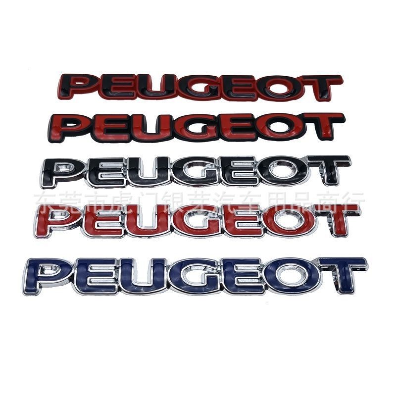 Thích hợp cho Peugeot PEUGEOT Logo ô tô Sửa đổi Đuôi sau Logo tiếng Anh Kim loại PEUGEOT Nhãn dán xe