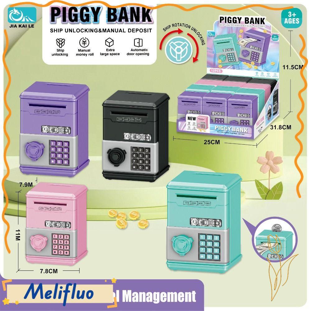 MELIFLUO Đồ chơi trẻ em Heo đất, Quà tặng trẻ em Mật khẩu Hộp tiền tiết kiệm tiền, Đồ chơi tiết kiệm