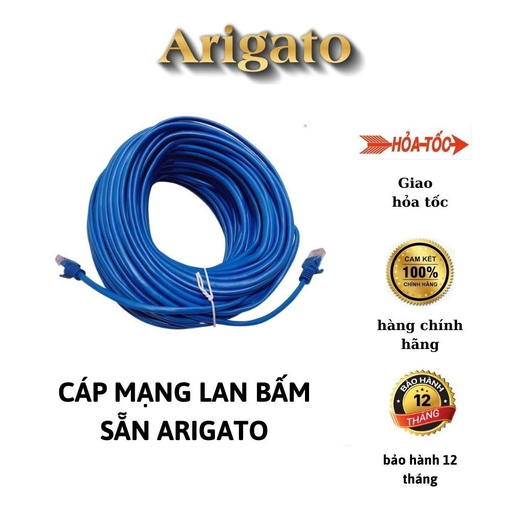 Dây mạng CAT5E Bấm Sẵn 2 đầu 10m 15m 20m 25m 30m 35m 40m 45m 50m - Dây Cáp mạng lan chính hãng