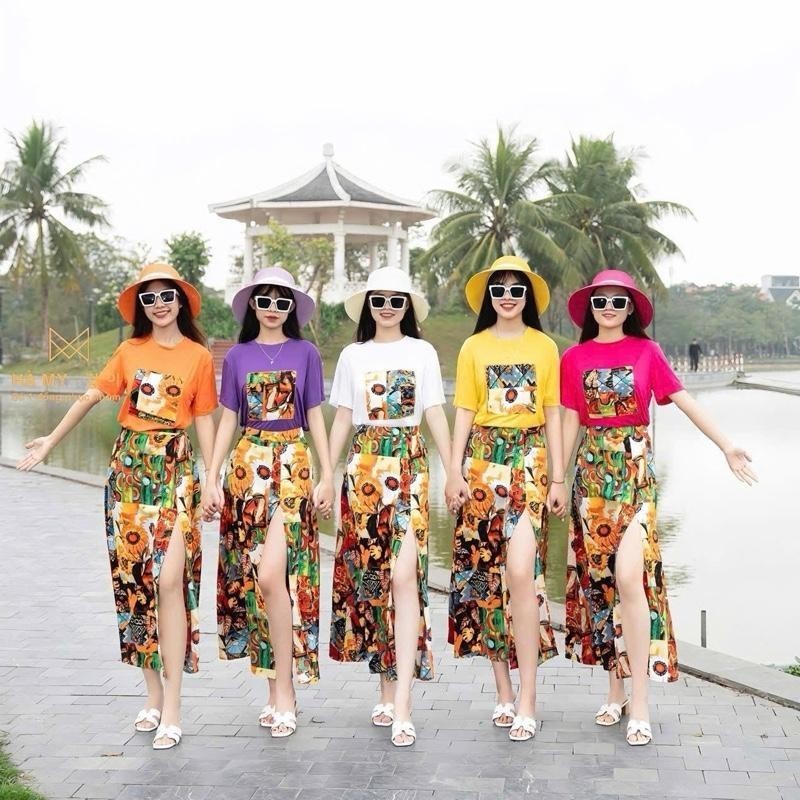 Sét váy đi chơi, đi biển, đồng phục nhóm - May7254