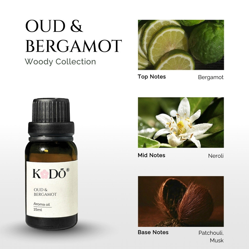 Tinh Dầu Nước Hoa KODO Oud & Bergamot - Tinh Dầu Xông Phòng Hương Cam Thảo Mộc Thanh Lịch, Sang Trọn