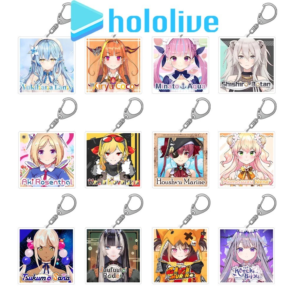 Móc khóa Hololive VTuber mica Acrylic Ouro Kronii IRyS Watson Amelia Ninomae Inanis Gigi Murin Mococ